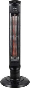 Oscilační topení z uhlíkových vláken, 1 lampa a 2 úrovně výkonu, kovový rám, barva: karbonová černá