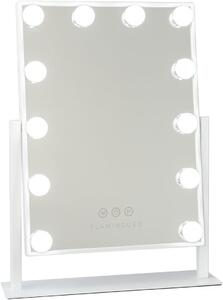 Zrcadlo s osvětlením – 12 LED diod – 3 režimy – Nastavitelná intenzita – Dotykové ovládání – Nastavitelná poloha – Zahrnuje zvětšovací zrcátko