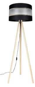 Stojací lampa CORAL 1xE27/60W/230V béžová/černá/zlatá
