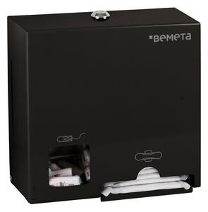 Bemeta Design Zásobník na tampony a hygienické vložky, nerez, černý - 101403276