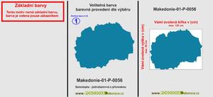 Mapa Makedonie - 01, Samolepky na zeď
