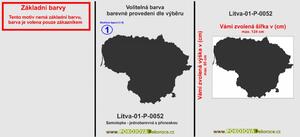 Mapa Litvy - 01, Samolepky na zeď