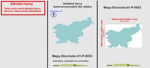 Mapa Slovinska - 01, Samolepky na zeď