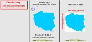 Mapa Polska - 01, Samolepky na zeď
