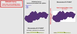 Mapa Slovensko - 01, Samolepky na zeď