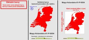 Mapa Holandska - 01, Samolepky na zeď