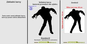 Zombici 2 silueta postavy, Samolepky na zeď