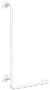 Bemeta Design HELP: Madlo, 890 mm, ve tvaru L, levé, skládané, bez krytky, bílá - 301154044