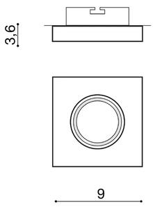 Podledové svítidlo Savio SQUARE – Bílá