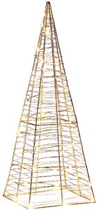 Venkovní dekorace LED PUKSALA 60 cm Vánoční stromek Stříbrná