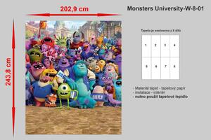 Dětské tapety, Monsters University, Walltastic - 202x243cm