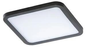 Bodové světlo Slim 15 Square 3000K Ip44 černé do sádrokartonu – Černá