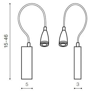 LED nástěnné svítidlo Veronica černé – Černá