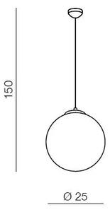 Kovový lustr bílé Ball 25 – Bílá