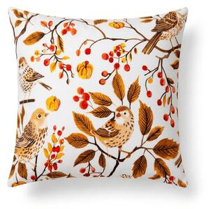 Povlak na polštář z mikrovlákna BIRDS PUMPKIN 45x45 cm, hnědý
