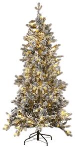 Zasněžený umělý vánoční stromeček LED TATLOW 180 cm Zelená