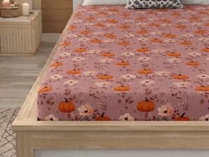 Prostěradlo z mikrovlákna PUMPKINS ROSAVIE starorůžové 90x200 cm