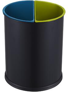 Bemeta Design Odpadkový koš 15 l, na tříděný odpad (2 plastové vložky), černý - 126115380