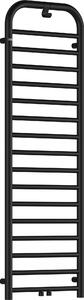 Deante Silia, koupelnový radiátor 500x1570 mm, 586W, černá matná, DEA-AGI_NG51