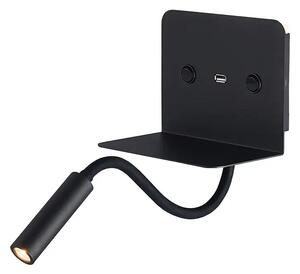 LED nástěnné svítidlo Vera černé – Černá