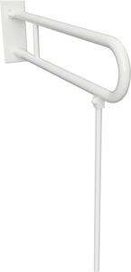 Bemeta Design HELP: Madlo, 750 mm, ve tvaru U, sklopné, s opěrnou nohou, bez krytky, bílá - 301606304N