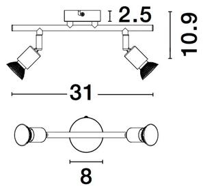 Designové bodové svítidlo Lup 31 černé – Černá