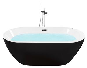 Volně stojící vířivka s LED osvětlením NEVIS 170 x 80 cm Černá