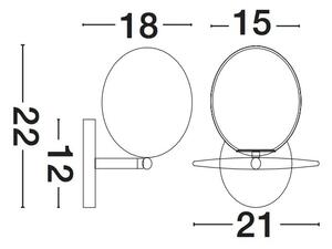 Designové nástěnné svítidlo Vitton – Zlatá