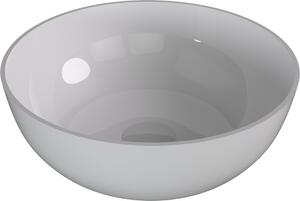 Polysan Polysan, BANERA ROUND umyvadlo na desku, litý mramor, Ø 39 cm, bílá, 14337