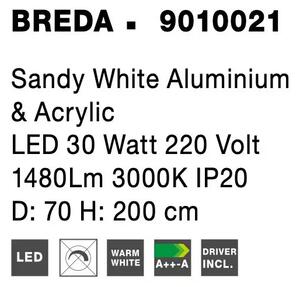 LED lustr Breda 70 bílé – Bílá