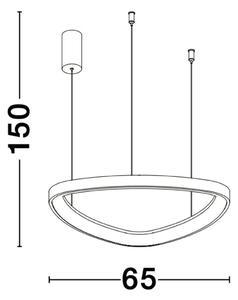 LED lustr Esteva 65 černé – Černá