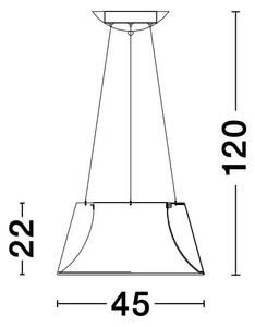 Skandinávský lustr Volcano 45 bílé – Bílá