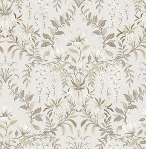 Květinová vliesová tapeta na zeď, béžová, hnědá, 140335, Laura Ashley 4