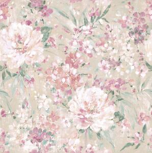 Vliesová tapeta na zeď růžová, bílá, květinový vzor, 140329, Laura Ashley 4