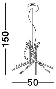 LED lustr Narvi 50 černé – Černá