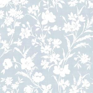 Vliesová tapeta na zeď, modrá, květinový vzor, 130109, Laura Ashley 4
