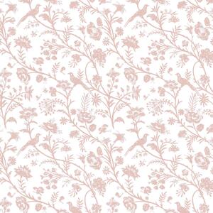 Vliesová tapeta na zeď, bílá, růžová, růže, ptáci, 130108, Laura Ashley 4