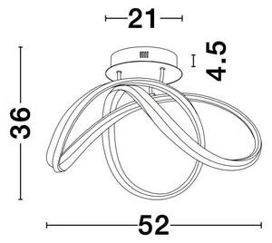 Stropní svítidlo LED se stmíváním Truno 52 černé – Černá