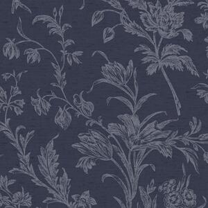 Vliesová tapeta na zeď, modrá, květinový vzor, 127392, Laura Ashley 4
