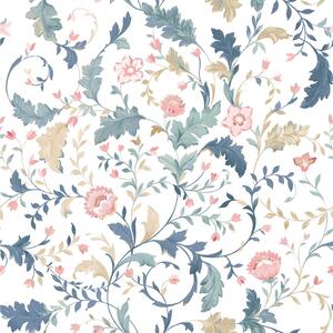 Vliesová tapeta na zeď, bílá, béžová, květiny, 130099, Laura Ashley 4