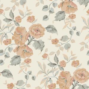 Květinová vliesová tapeta na zeď, oranžová, bílá, 127397, Laura Ashley 4