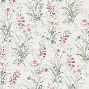 Vliesová tapeta na zeď, zelená, růžová, luční květy, 122750, Laura Ashley 4