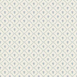 Vliesová tapeta na zeď, modrá, bílá, růžičky, 122745, Laura Ashley 4