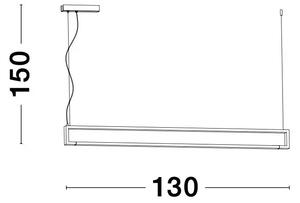 LED lustr Line – Bílá