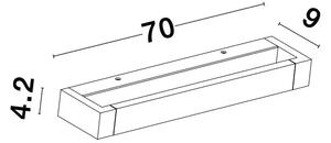 LED nástěnné svítidlo Line 70 bílé – Bílá