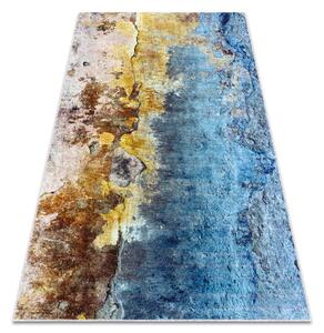 Makro Abra Kusový koberec pratelný MIRO 51709.803 Abstraktní protiskluzový modrý zlatý Rozměr: 160x220 cm
