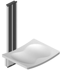 Bemeta Design HELP: Sprchové sedátko, sklopné, hliník, bílý plast - 355125177