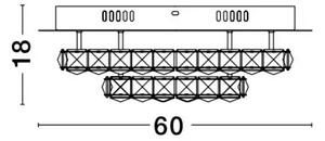 LED stropní svítidlo Quentin 60 Čirá