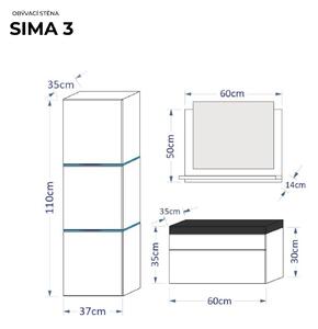 Ral Koupelnová stěna SIMA 1 - Černý lesk