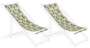 Sada 2 náhradních potahů na lehátko ANZIO/AVELLINO 113 x 44 cm Růžová